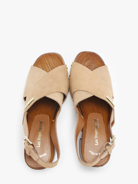 Sandalen Met Hak Tessy Uit Leder Les tropeziennes Beige women B ander zicht 3